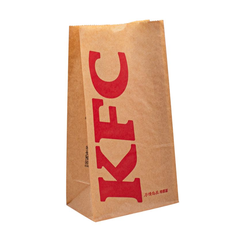 Sacs d\'emballage en papier kraft imperméables pour la restauration rapide/Bakery Goods